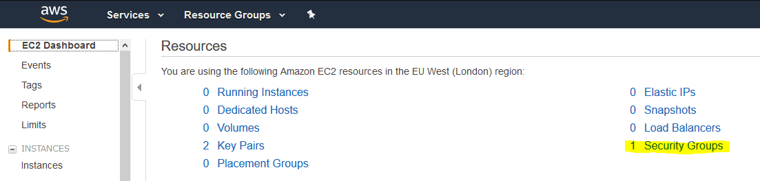 AWS Secuirty Groups