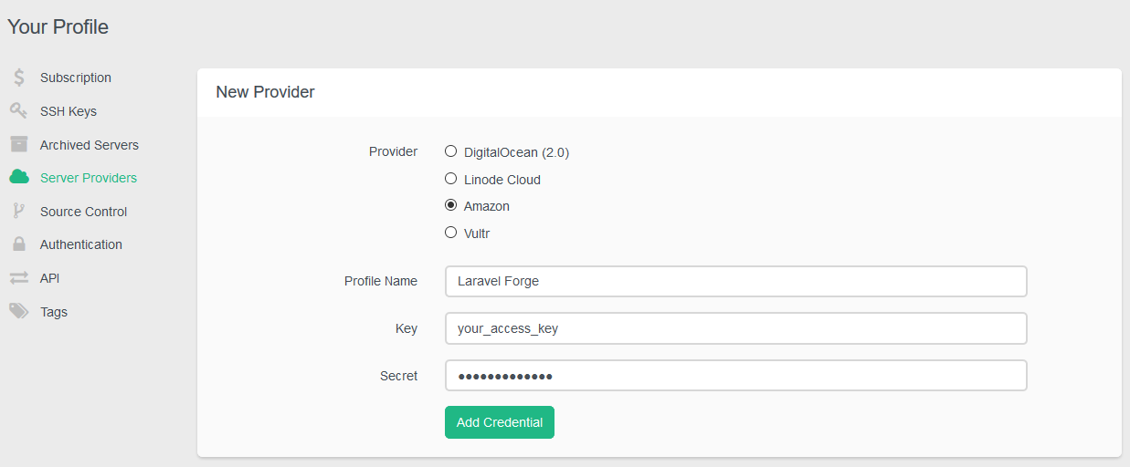 AWS EC2 Forge setup